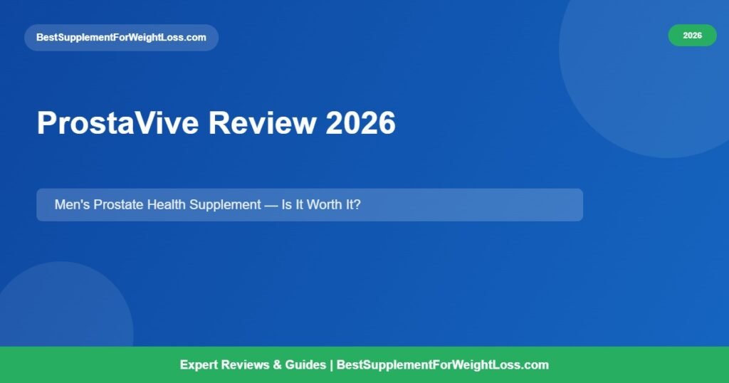 ProstaVive review 2026 — men's prostate health supplement ingredient breakdown and analysis